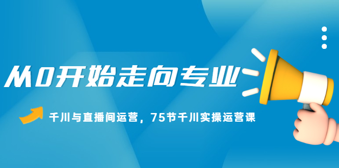从0开始走向专业，千川与直播间运营，75节千川实操运营课-靠谱项目库