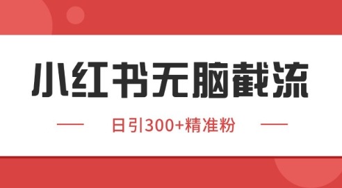小红书截流同行客源，独家野路子获客玩法 日引200+暴力获客【揭秘】-靠谱项目库