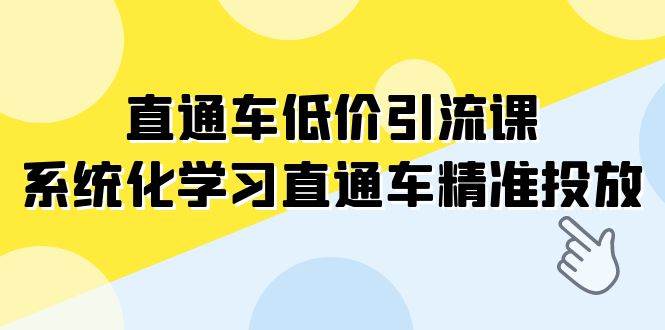 （7698期）直通车-低价引流课，系统化学习直通车精准投放（14节课）-靠谱项目库
