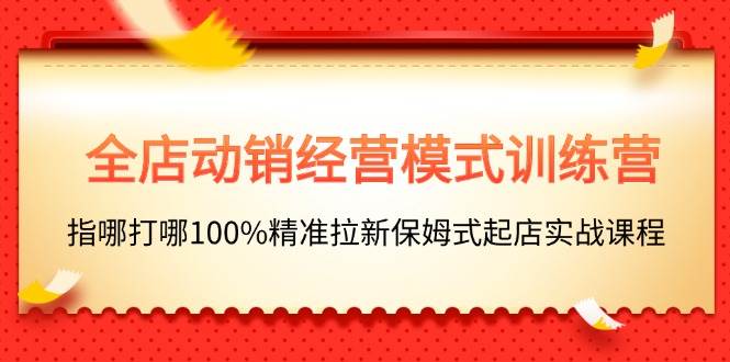 全店动销-经营模式训练营，指哪打哪100%精准拉新保姆式起店实战课程-靠谱项目库