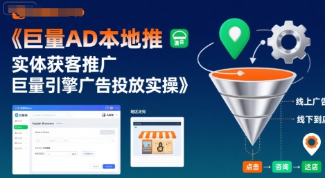 巨量AD本地推实体获客推广，巨量引擎广告投放实操-靠谱项目库