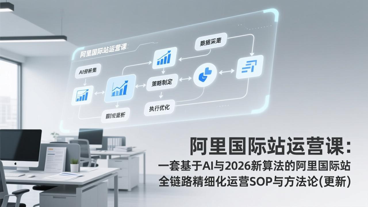 （17378期）阿里国际站运营课：一套基于AI与2026新算法的阿里国际站全链路精细化运营SOP与方法论(更新)-靠谱项目库