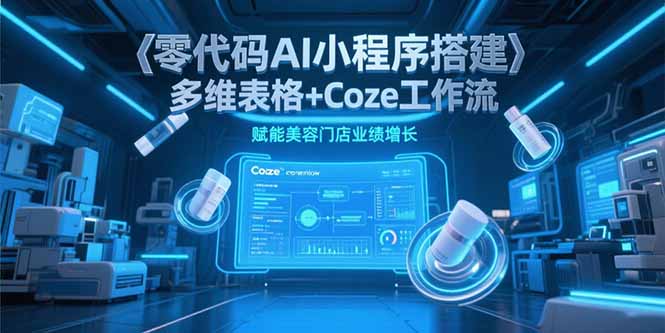 （15239期）零代码AI小程序搭建，多维表格+Coze工作流，赋能美容门店业绩增长-靠谱项目库