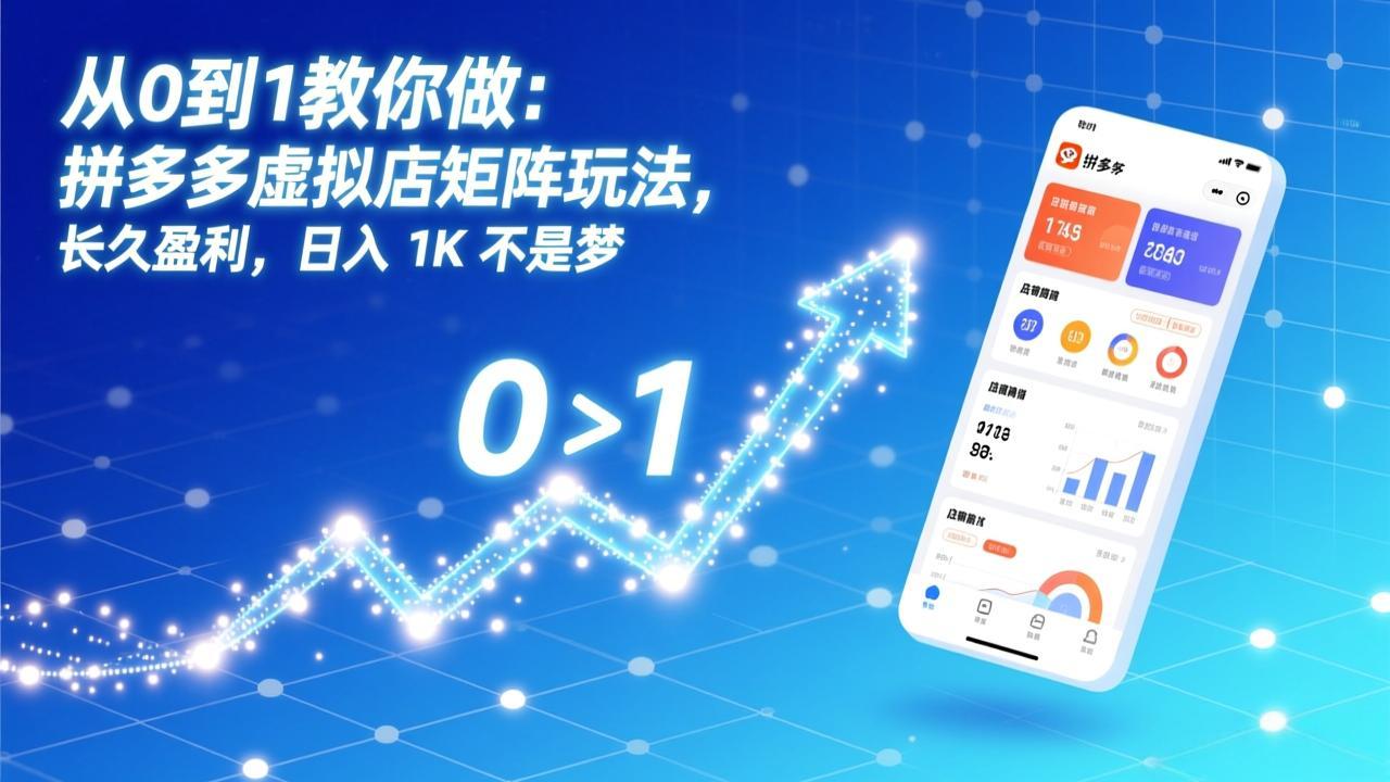 （17205期）从0到1教你做：拼多多虚拟店矩阵玩法，长久盈利，日入 1K 不是梦-靠谱项目库