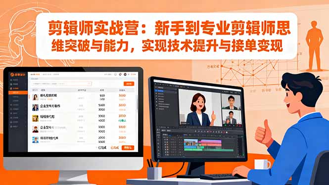 （16347期）剪辑师实战营：新手到专业剪辑师思维突破与能力，实现技术提升与接单变现-靠谱项目库