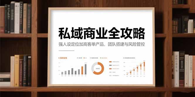 （15294期）私域商业全攻略，强人设定位加高客单产品，团队搭建与风险管控-靠谱项目库