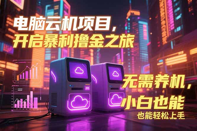 （15323期）电脑云机项目 暴力撸金玩法，不需要养机 配置没有要求 单机100个窗口一...-靠谱项目库