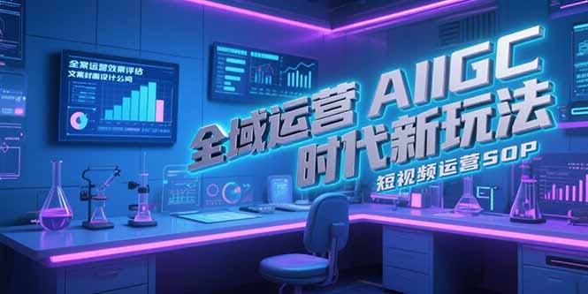 （15327期）全域运营AIGC时代新玩法，文案封面设计公式，短视频运营SOP-靠谱项目库