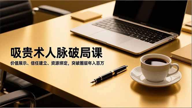 （16682期）吸贵术人脉破局课，价值展示、信任建立、资源绑定，突破圈层年入百万-靠谱项目库