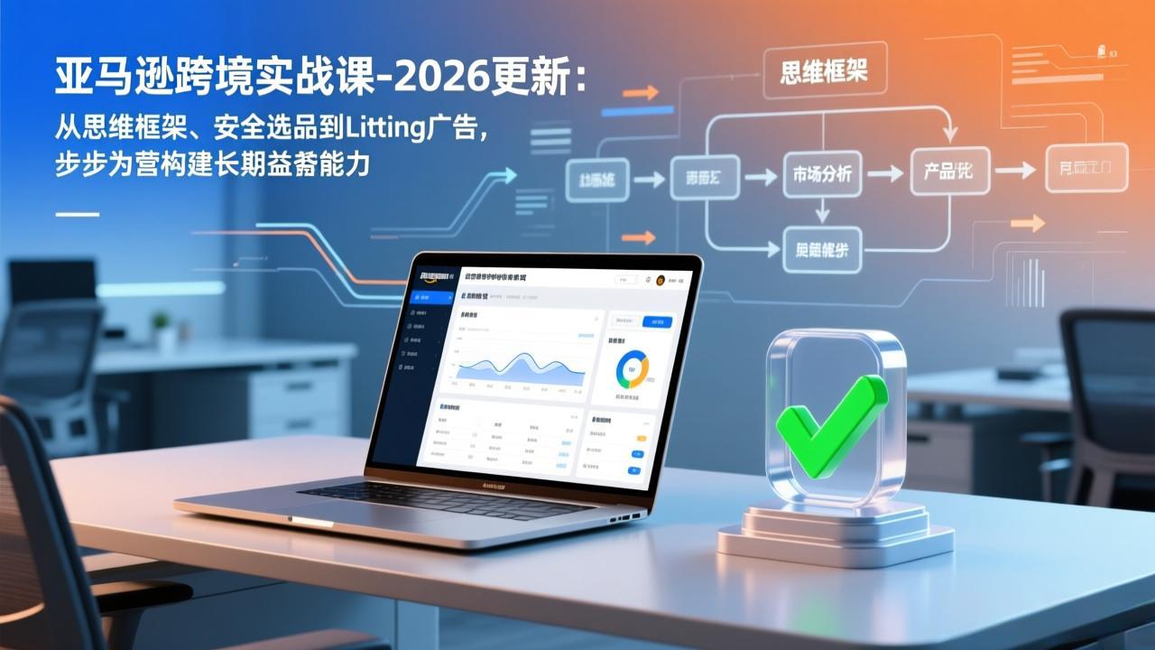 （17269期）亚马逊跨境实战课-2026更新：从思维框架、安全选品到Listing广告，步步为营构建长期盈利能力-靠谱项目库