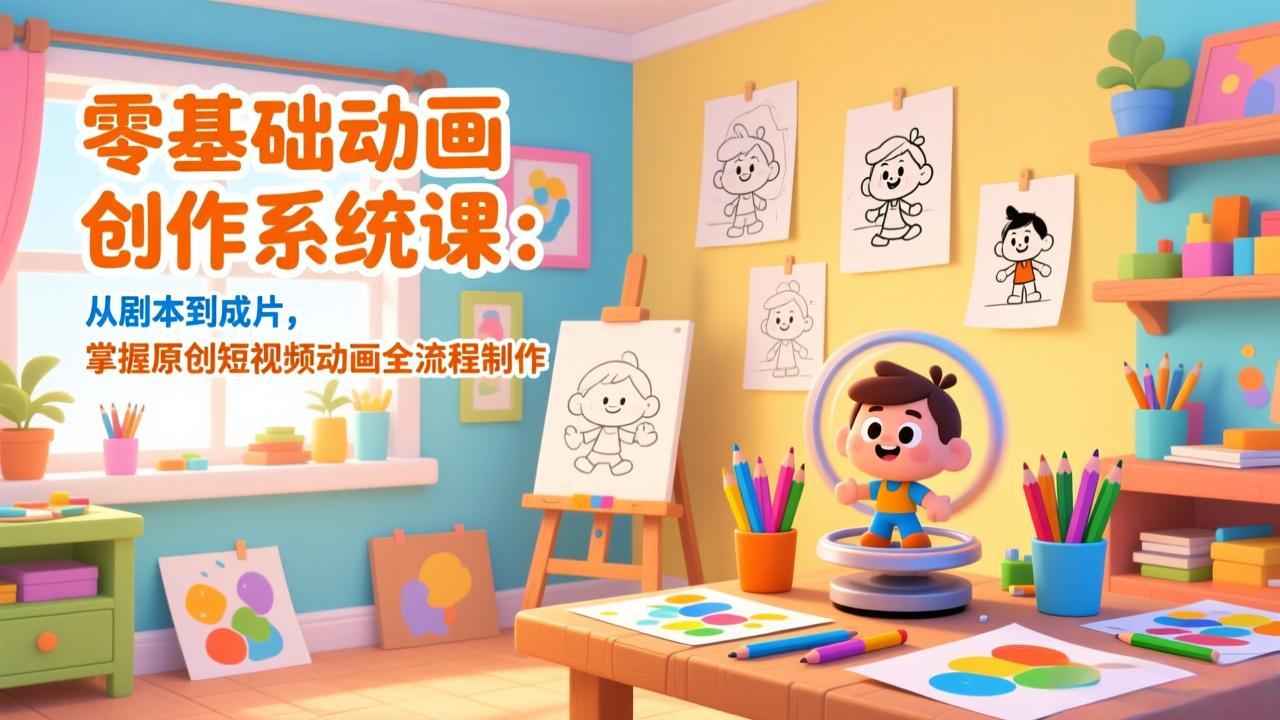 （17161期）零基础动画创作系统课：从剧本到成片，掌握原创短视频动画全流程制作-靠谱项目库