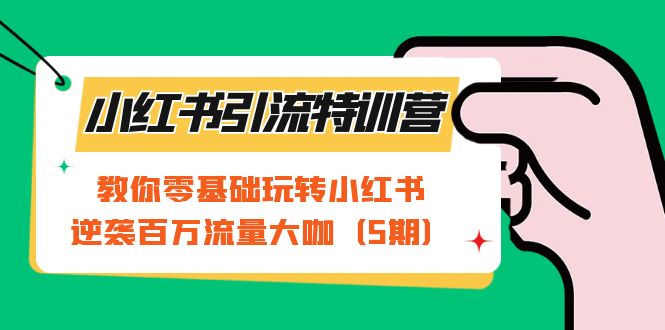 小红书引流特训营-第5期：教你零基础玩转小红书，逆袭百万流量大咖-靠谱项目库