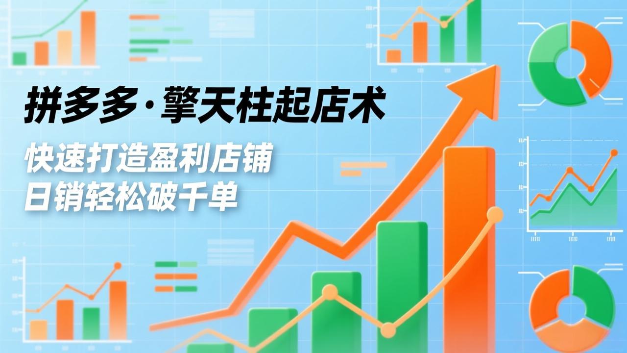 （17149期）拼多多·擎天柱起店术，爆流布局、利润起飞、不断流，快速打造盈利店铺，日销轻松破千单-靠谱项目库