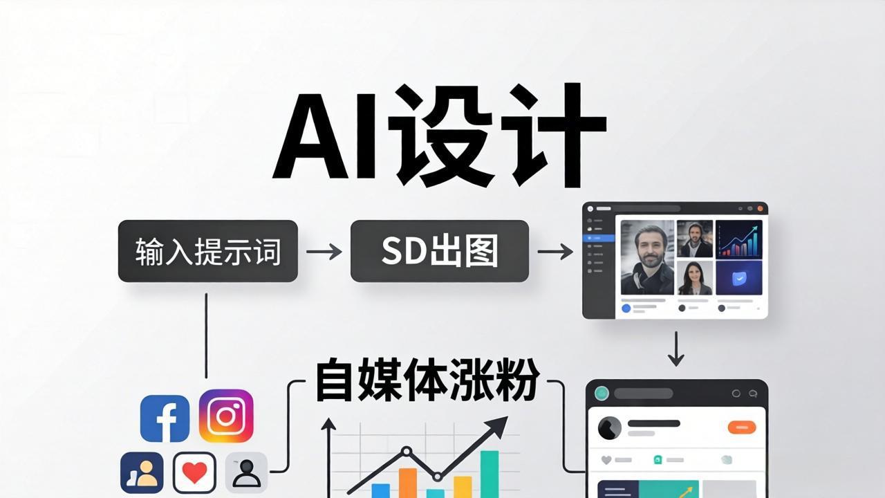 （18136期）人人都是AI设计师：SD出图+自媒体涨粉一站教学，告别图文素材焦虑，AI设计让你轻松避开内卷-靠谱项目库
