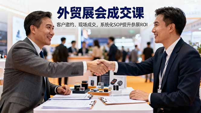 （16356期）外贸展会成交课，含目标制定、客户邀约、现场成交，系统化SOP提升参展ROI-靠谱项目库