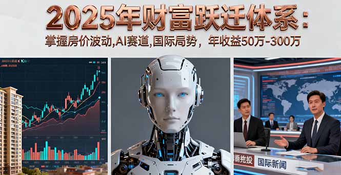 （16217期）2025年财富跃迁体系：掌握房价波动,AI赛道,国际局势，年收益50万-300万-靠谱项目库