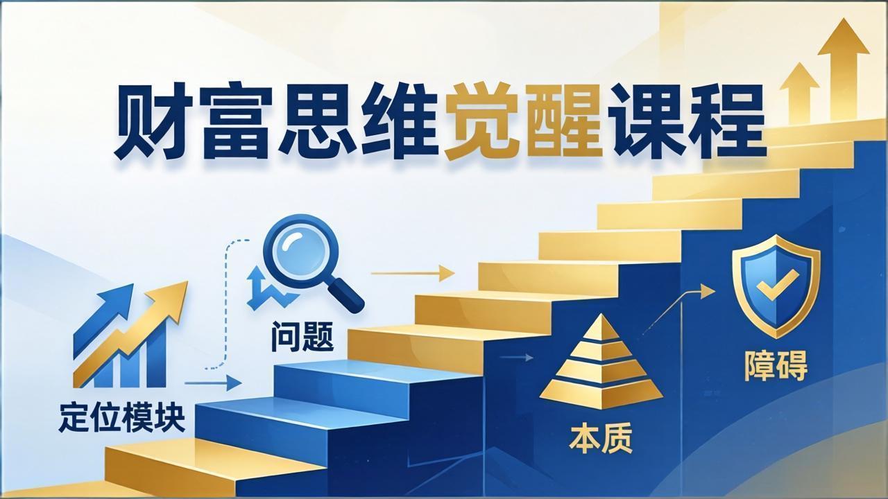 （17872期）财富思维觉醒第十期：3天大课四大模块，精准定位问题看清本质，扫清人生障碍-靠谱项目库