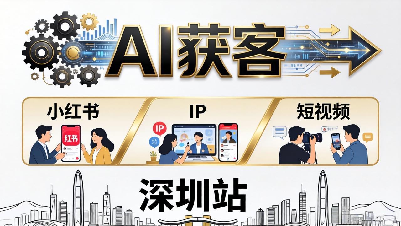 （18264期）2026AI获客大课深圳站：4月17日-19日3天2夜拆透小红书+IP+短视频，老板操盘手必来-靠谱项目库