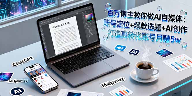 （16131期）百万博主教你做AI自媒体：账号定位+爆款选题+AI创作 打造高转化账号月赚5w-靠谱项目库