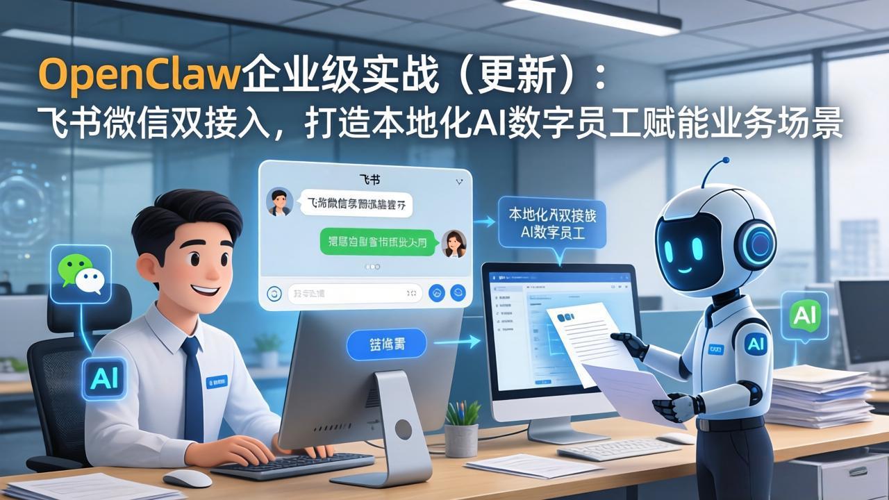 （17819期）OpenClaw企业级实战（更新）：飞书微信双接入，打造本地化AI数字员工赋能业务场景-靠谱项目库