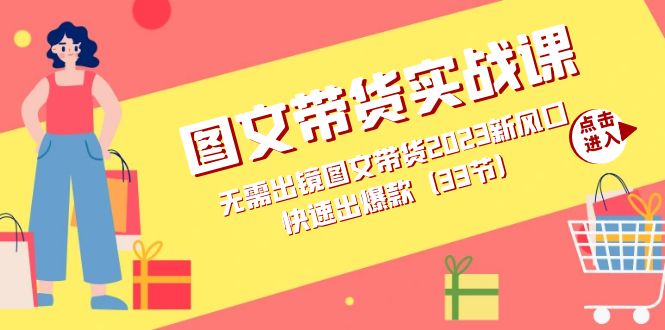 图文带货实战课：无需出镜图文带货2023新风口，快速出爆款（33节）-靠谱项目库