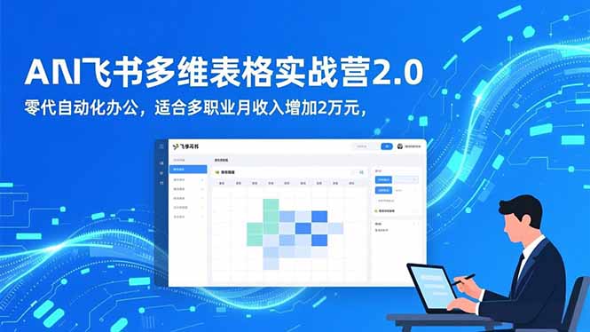 （16587期）AI+飞书多维表格实战营2.0：零代码自动化办公，适合多职业月收入增加2万元-靠谱项目库