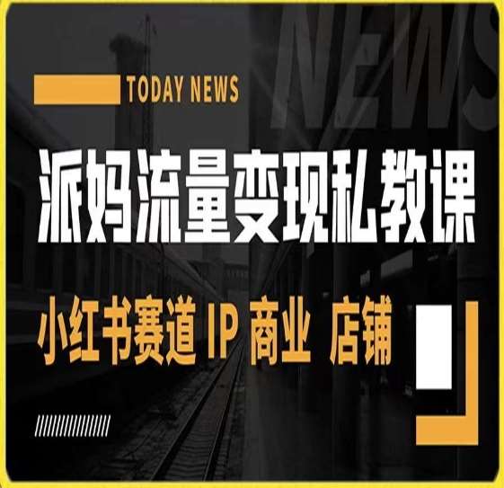 派妈流量变现私教课，小红书赛道IP  商业  店铺 -靠谱项目库