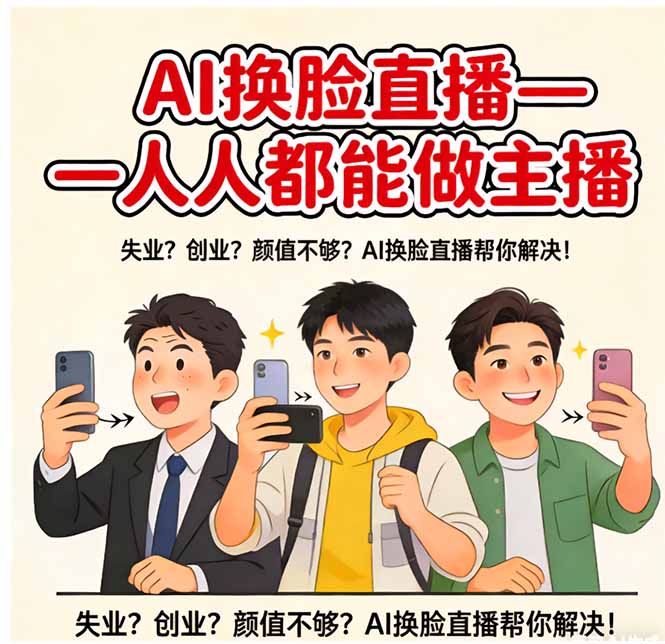 （17719期）AI换脸直播，人人都能做主播-靠谱项目库