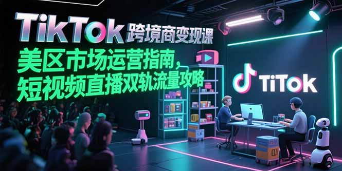 （15344期）TikTok跨境电商变现课，美区市场运营指南，短视频直播双轨流量攻略-靠谱项目库