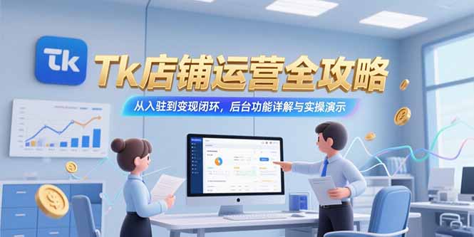 （15345期）Tk店铺运营全攻略，从入驻到变现闭环，后台功能详解与实操演示-靠谱项目库