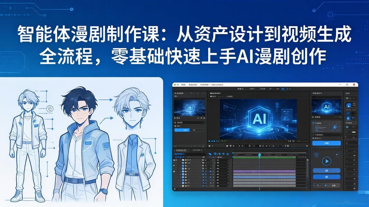 （17709期）智能体漫剧制作课：从资产设计到视频生成全流程，零基础快速上手AI漫剧创作-靠谱项目库