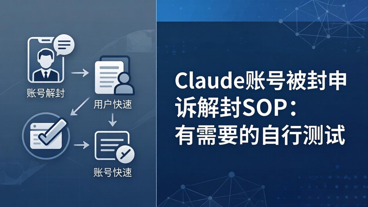 （17981期）Claude账号被封申诉解封SOP：有需要的自行测试-靠谱项目库