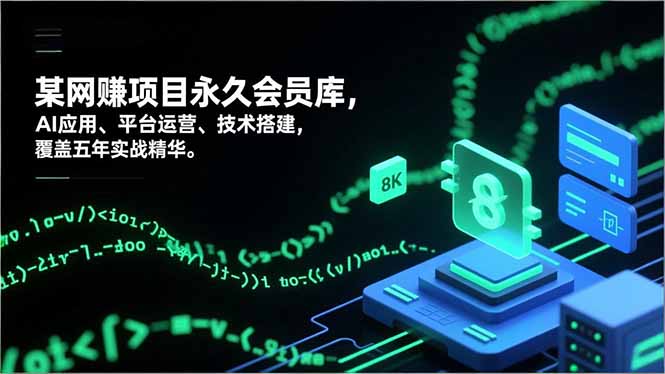 （16790期）网赚项目永久会员库，AI应用、平台运营、技术搭建，覆盖五年实战精华-靠谱项目库