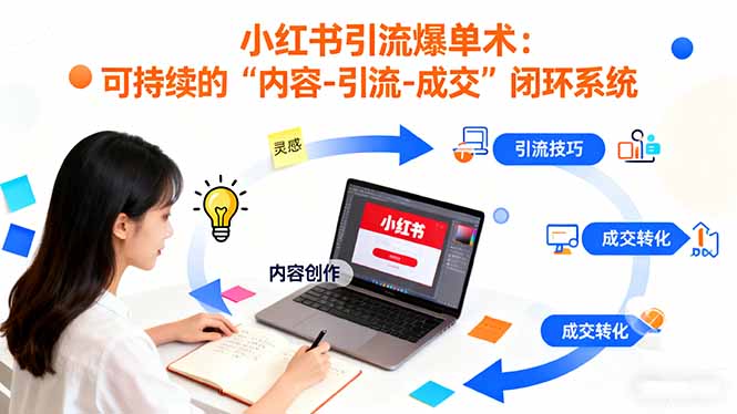 （16362期）小红书引流爆单术：构建一套低成本 可持续的“内容-引流-成交”闭环系统-靠谱项目库