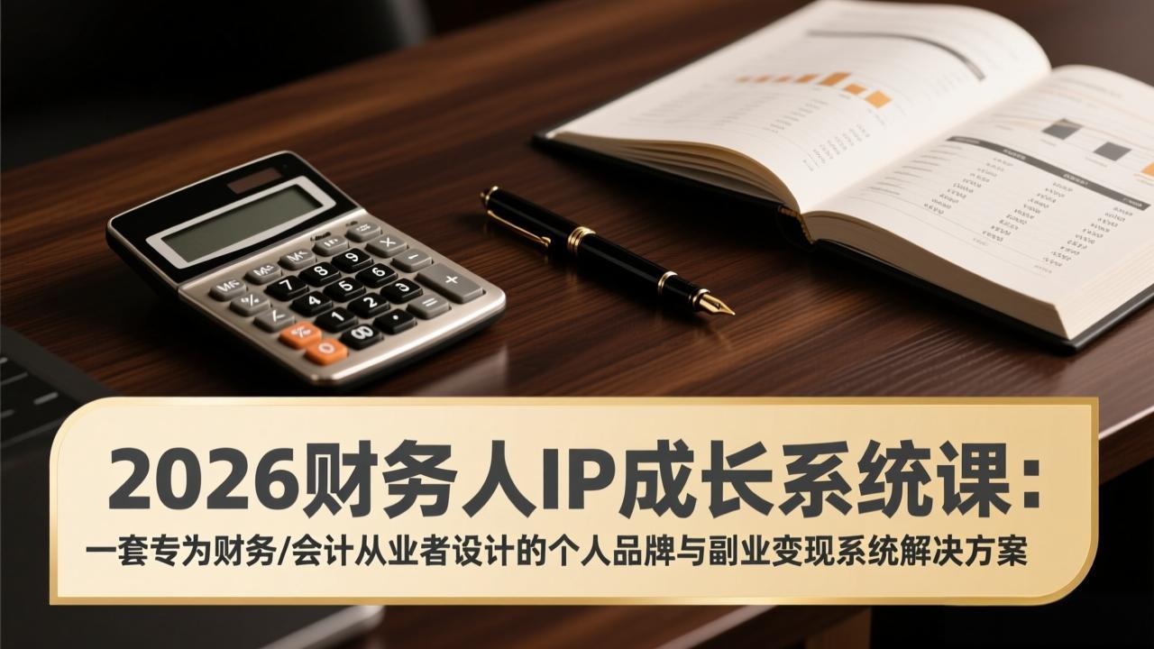（17339期）2026财务人IP成长系统课：一套专为财务/会计从业者设计的个人品牌与副业变现系统解决方案-靠谱项目库