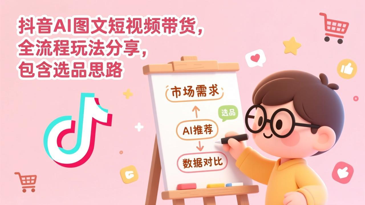 （17177期）抖音AI图文短视频带货，全流程玩法分享，包含选品思路-靠谱项目库