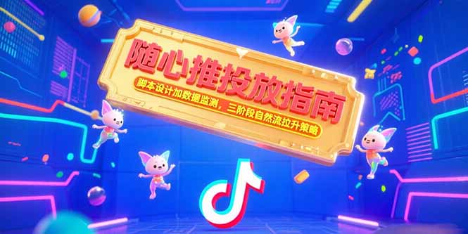 （15291期）随心推投放指南，脚本设计加数据监测，三阶段自然流拉升策略-靠谱项目库