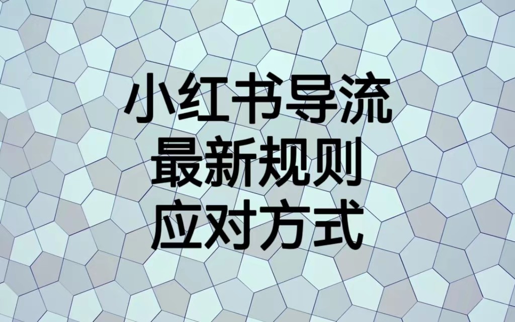 小红书导流最新规则应对方式，新规以后目前还可用的引流方式解读-靠谱项目库