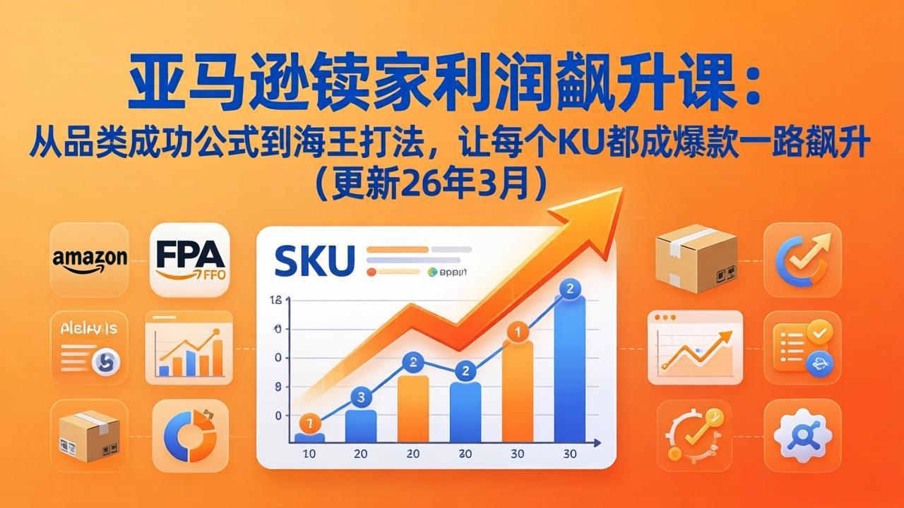 （17841期）亚马逊卖家利润飙升课：从品类成功公式到海王打法，让每个SKU都成爆款一路飙升（更新26年3月）-靠谱项目库
