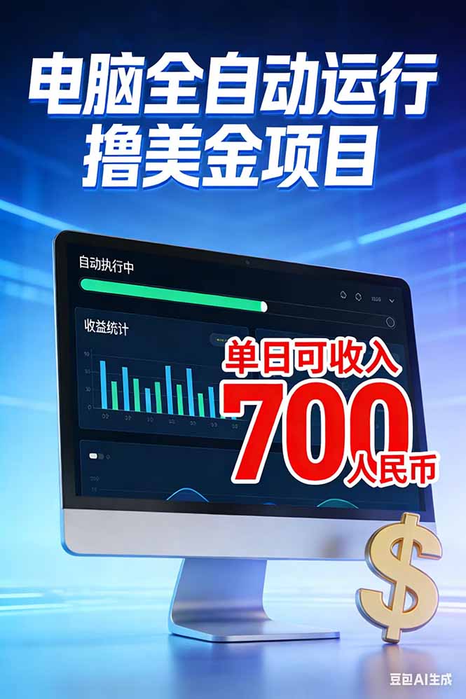 （17169期）2026年电脑全自动赚美金项目，单电脑日收益700+-靠谱项目库