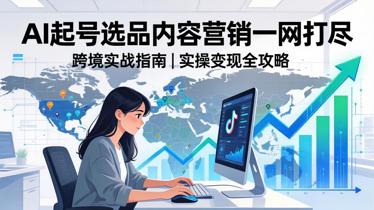 （17824期）2026 TikTok 跨境AI实操：从零基础到变现全流程，AI起号选品内容营销一网打尽-靠谱项目库