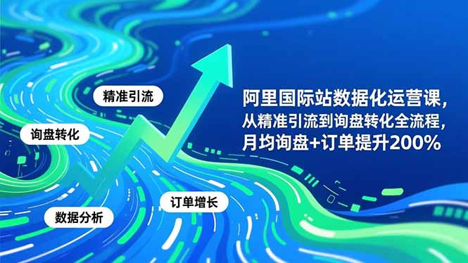 （16660期）阿里国际站数据化运营课-11月，从精准引流到询盘转化全流程，月均询盘+订单提升200%-靠谱项目库