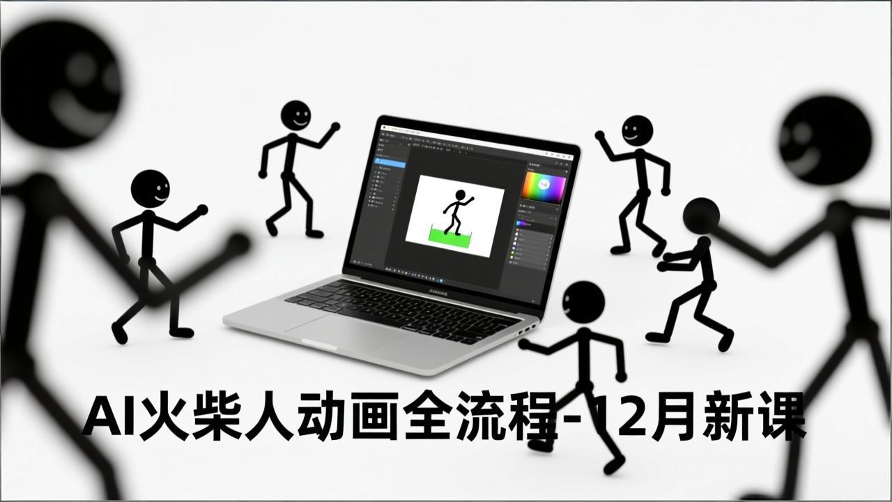 （16861期）AI火柴人动画全流程-12月新课，文案生成、声音克隆、视频剪辑，零基础快速产出动画-靠谱项目库