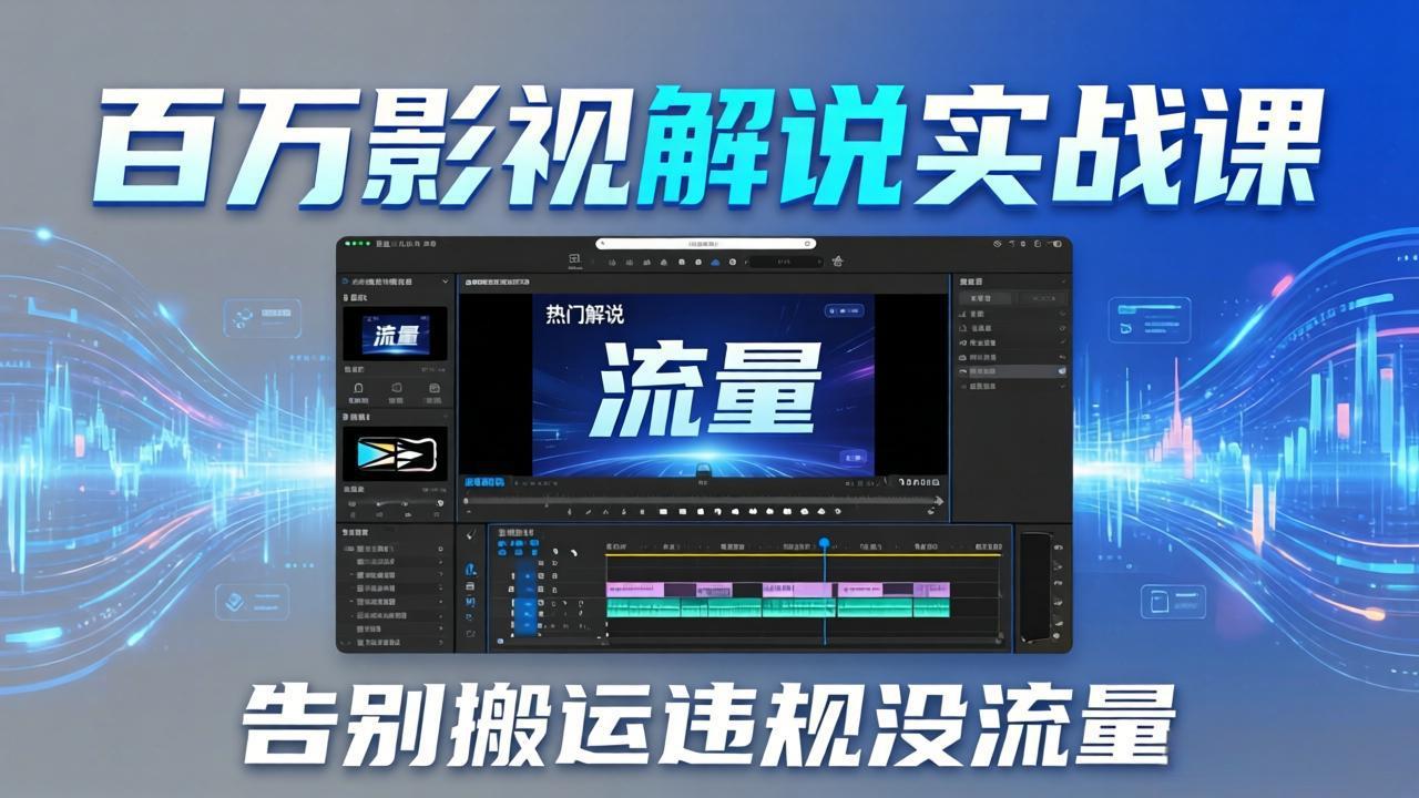 （17877期）百万影视解说实战课：告别搬运违规没流量，AI文案+配音+剪映，做出能上热门的解说视频-靠谱项目库