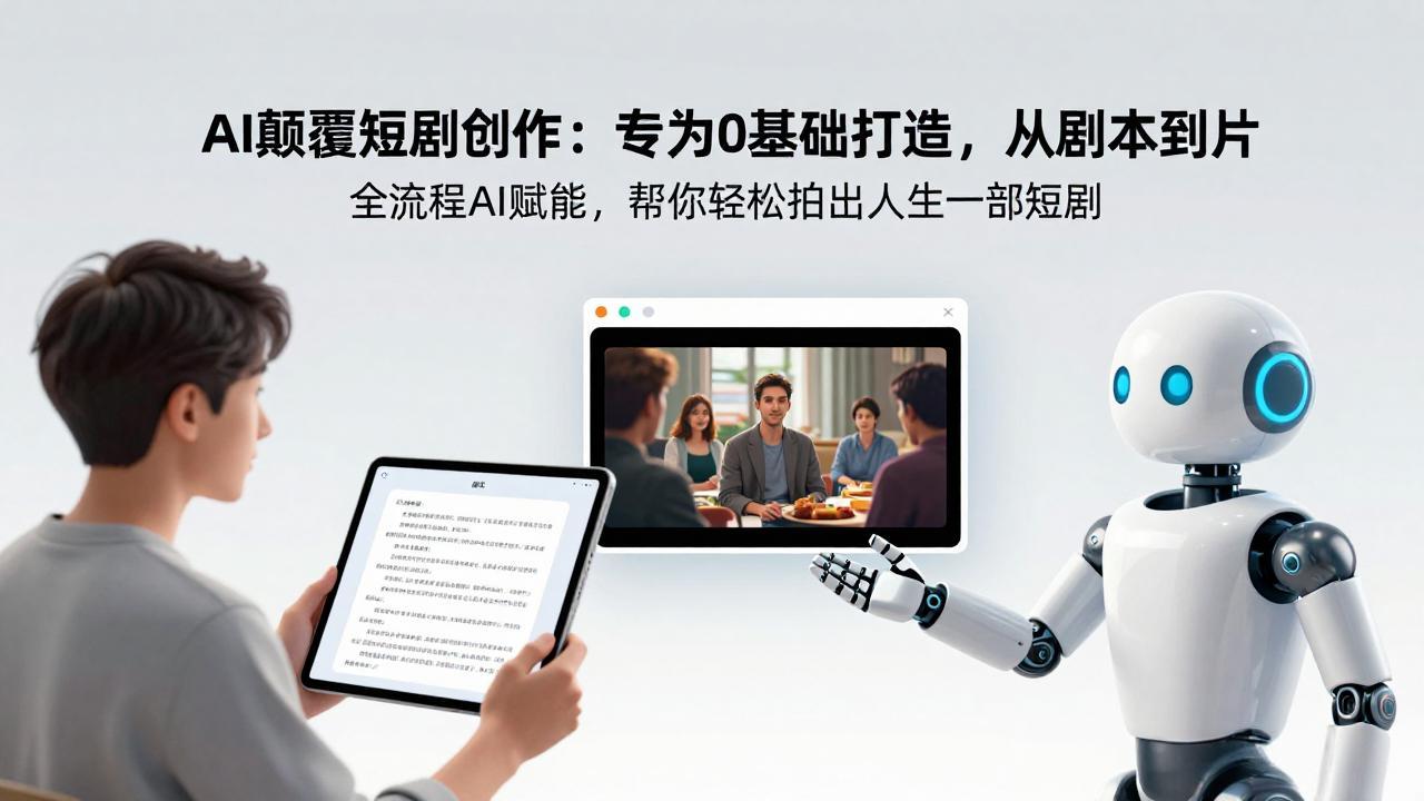（17564期）AI颠覆短剧创作：专为0基础打造，从剧本到成片全流程AI赋能，帮你轻松拍出人生第一部短剧-靠谱项目库