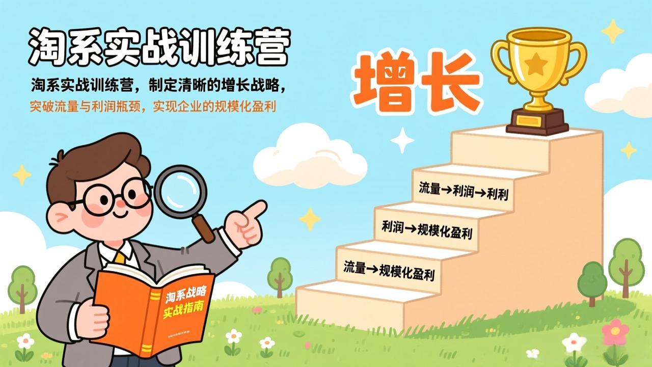 （17325期）淘系实战训练营(更新)，制定清晰的增长战略，突破流量与利润瓶颈，实现企业的规模化盈利-靠谱项目库