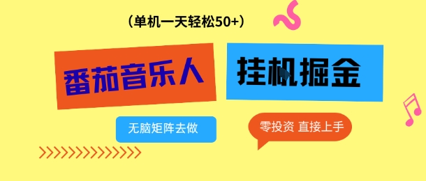 番茄音乐人挂G项目，多窗口去跑一天完稳定50+，零投资，简单无脑【揭秘】-靠谱项目库