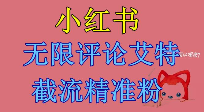 小红书无限评论艾特截流精准粉（软件+教程）-靠谱项目库