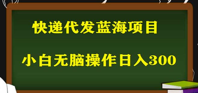 2023最新蓝海快递代发项目，小白零成本照抄也能日入300+-靠谱项目库