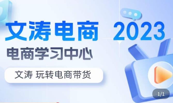 文涛电商·7天零基础自然流起号，​快速掌握店铺运营的核心玩法，突破自然展现量，玩转直播带货-靠谱项目库